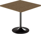 Alba Cafe Table – 80cm Square – Black / Grano Natural