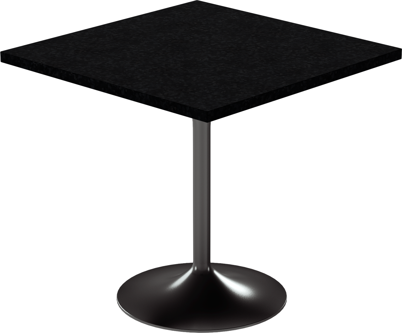 Alba Cafe Table – 80cm Square – Black / Black Onyx Dapple