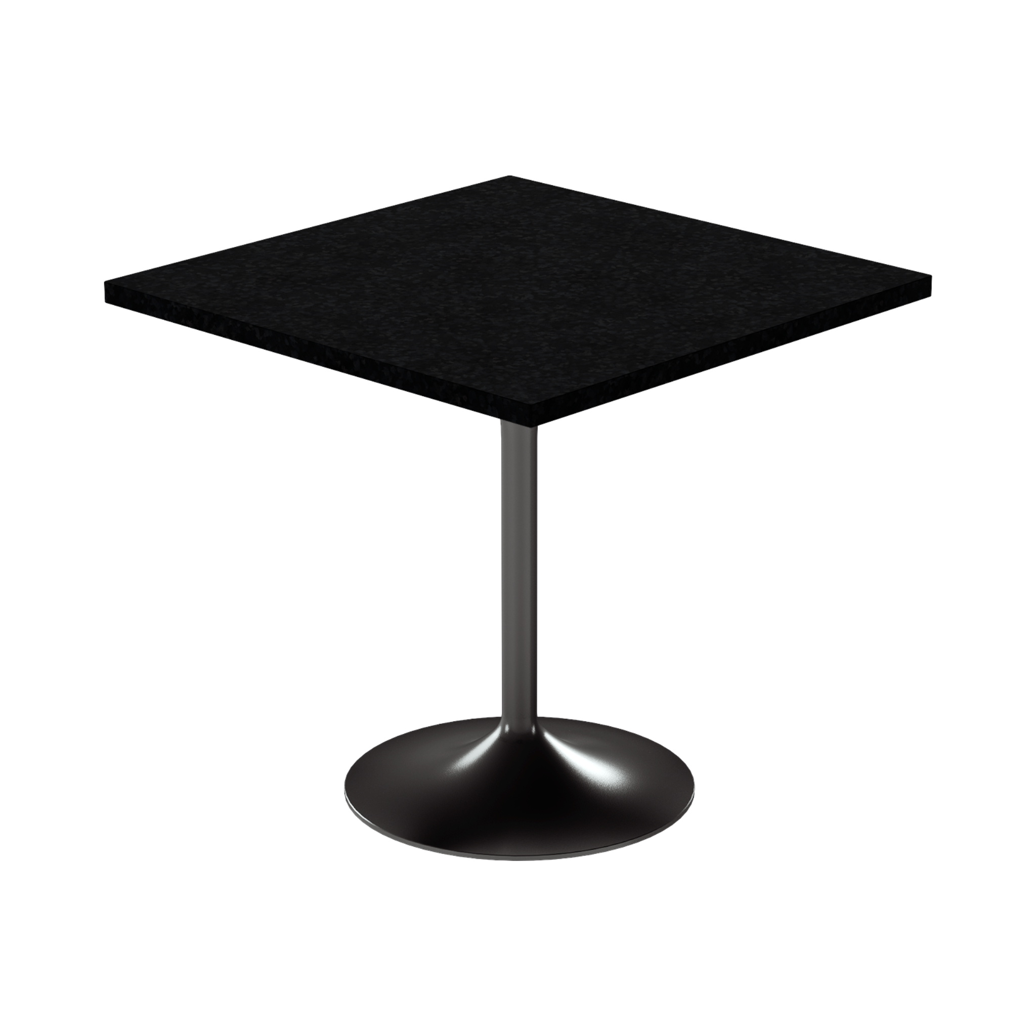 Alba Cafe Table – 80cm Square – Black / Black Onyx Dapple