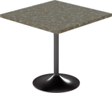 Alba Cafe Table – 80cm Square – Black / Taupe Dapple