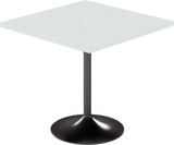 Alba Cafe Table – 80cm Square – Black / White Chalk Dapple