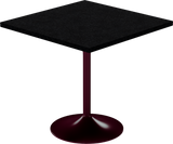 Alba Cafe Table – 80cm Square – Burgundy / Black Onyx Dapple