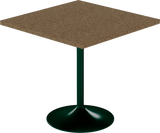 Alba Cafe Table – 80cm Square – Green / Grano Natural