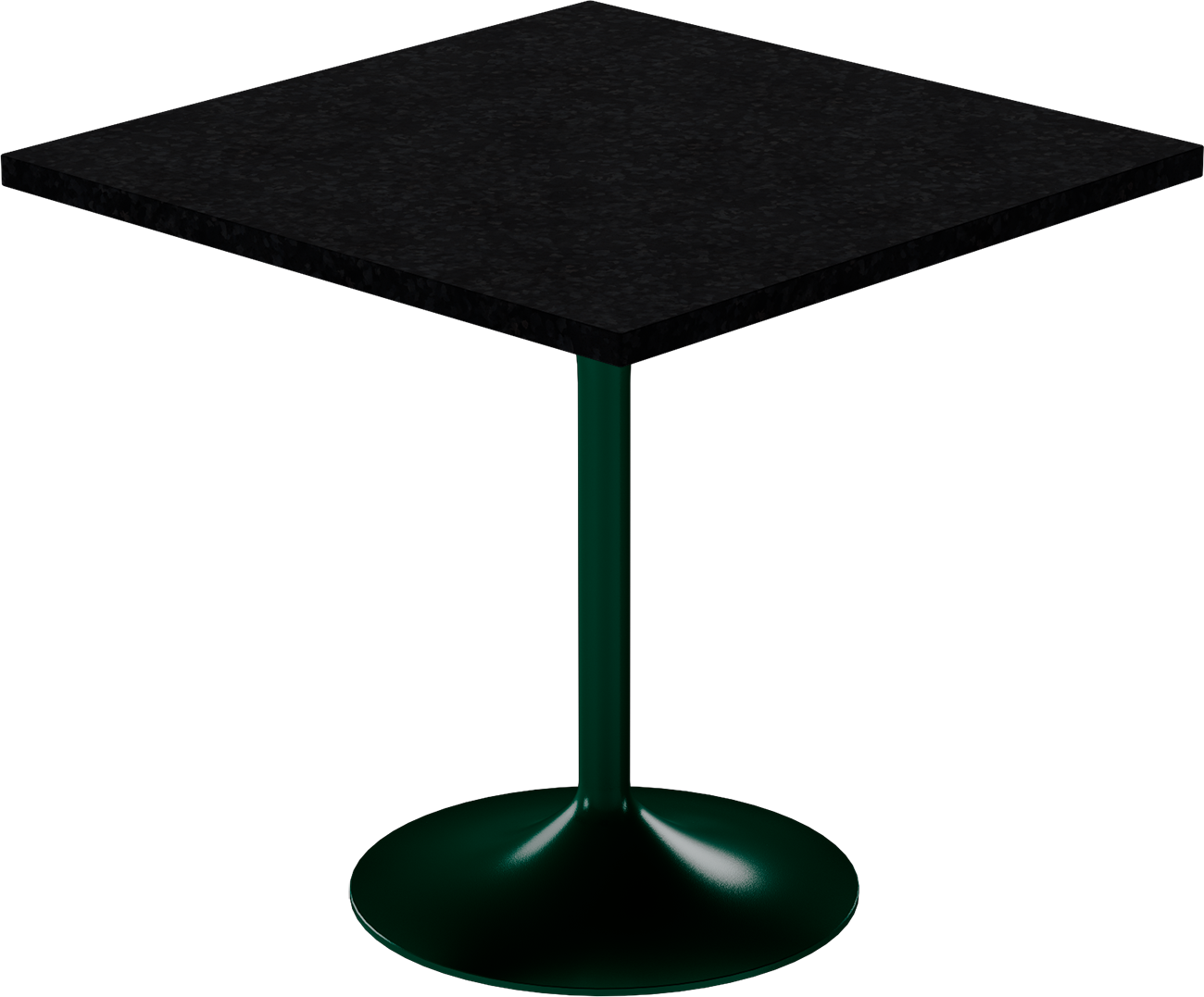 Alba Cafe Table – 80cm Square – Green / Black Onyx Dapple