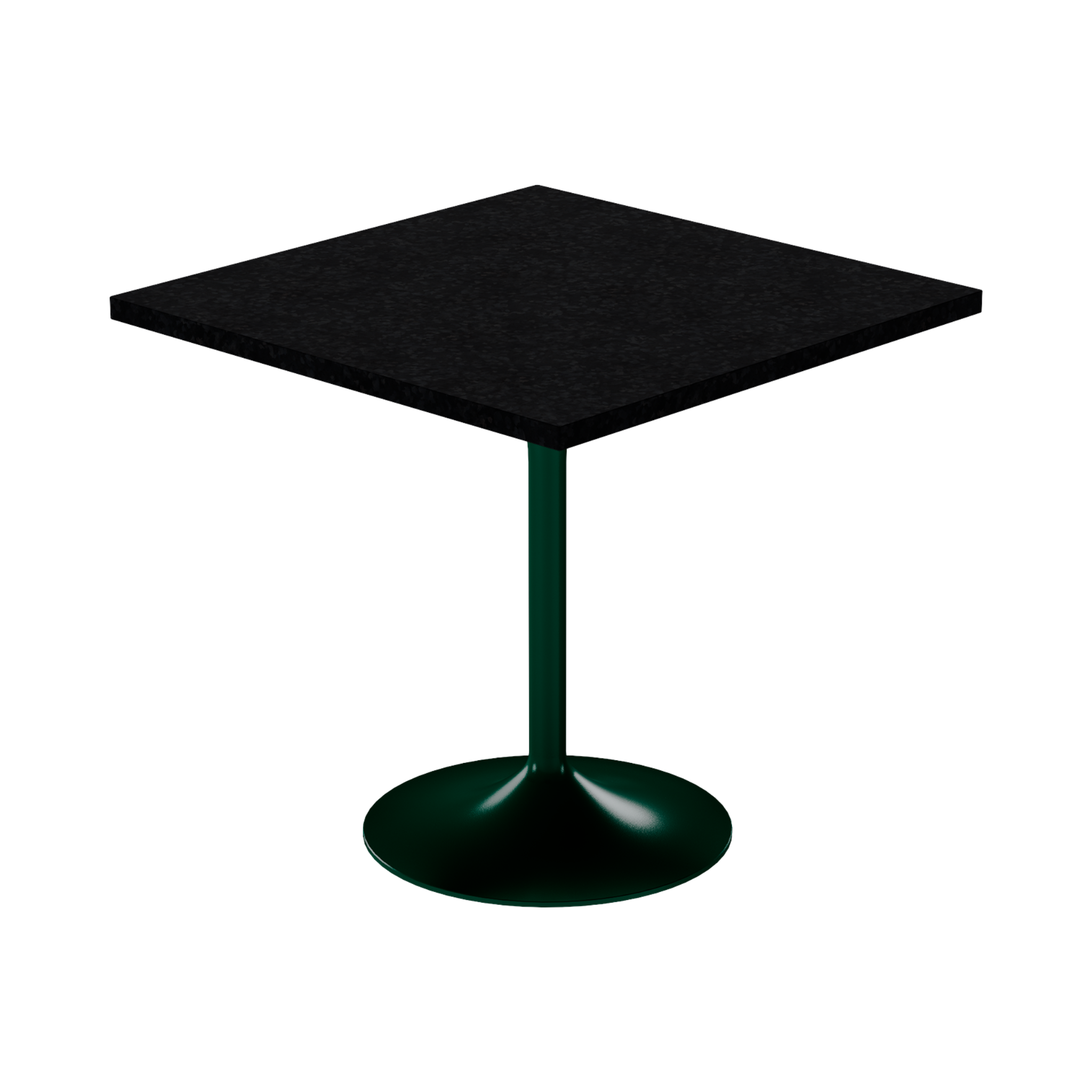 Alba Cafe Table – 80cm Square – Green / Black Onyx Dapple