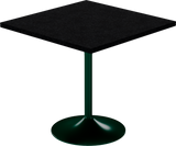 Alba Cafe Table – 80cm Square – Green / Black Onyx Dapple