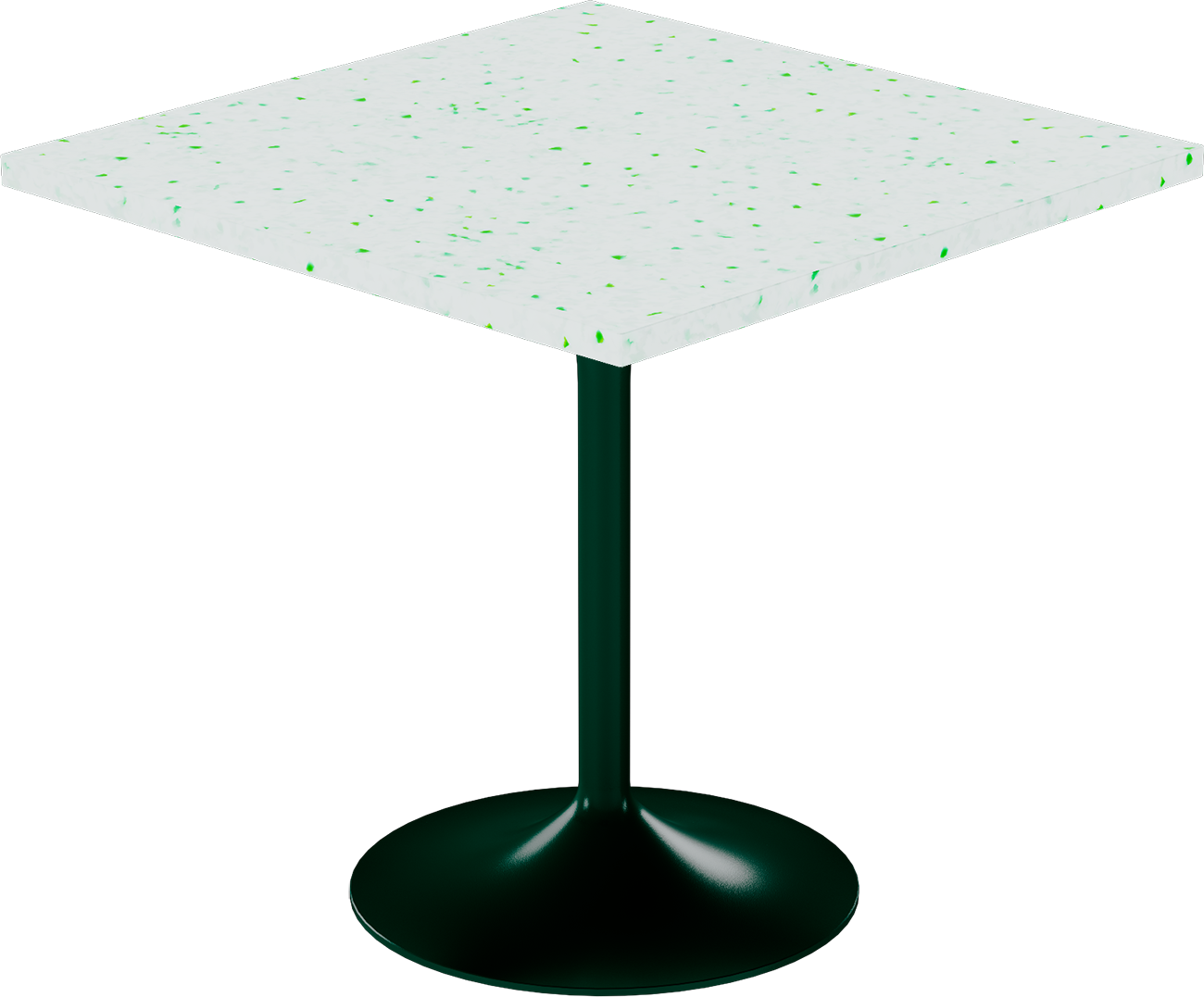 Alba Cafe Table – 80cm Square – Green / Green Dapple