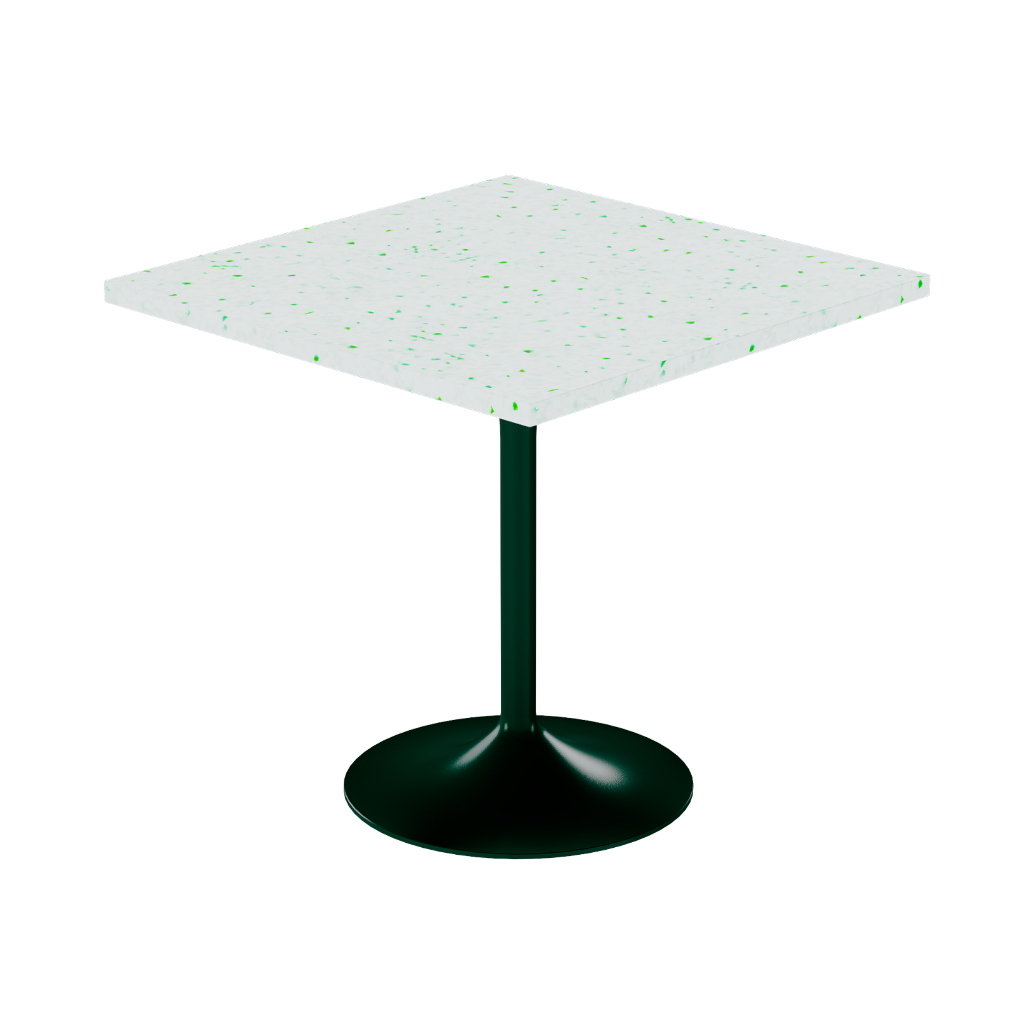 Alba Cafe Table – 80cm Square – Green / Green Dapple