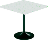 Alba Cafe Table – 80cm Square – Green / Green Dapple
