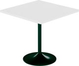 Alba Cafe Table – 80cm Square – Green / White Chalk Dapple