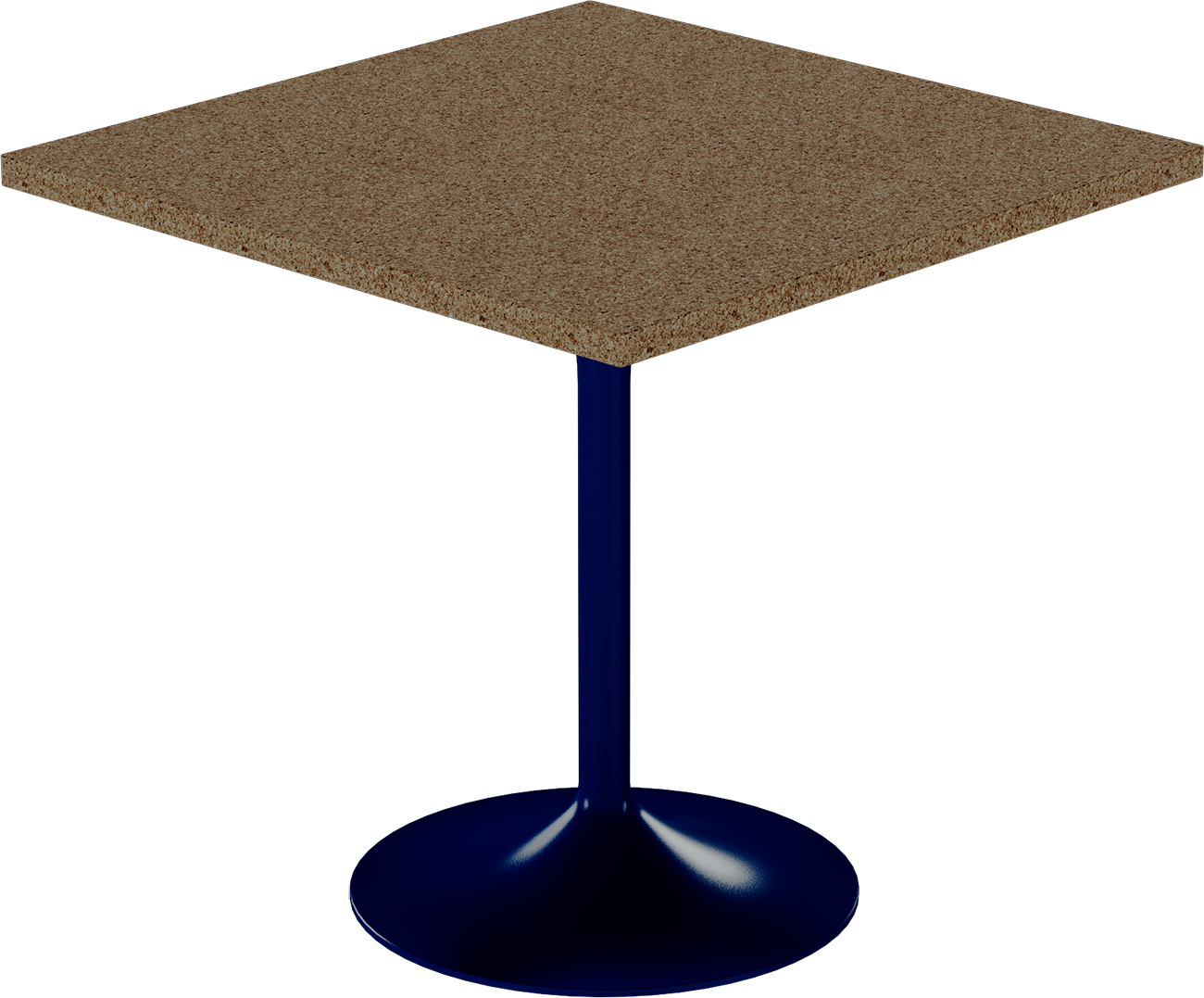 Alba Cafe Table – 80cm Square – Navy / Grano Natural
