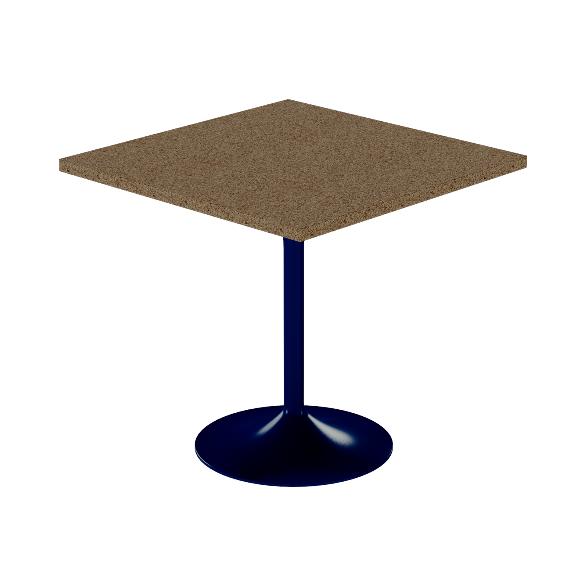 Alba Cafe Table – 80cm Square – Navy / Grano Natural