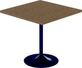 Alba Cafe Table – 80cm Square – Navy / Grano Natural