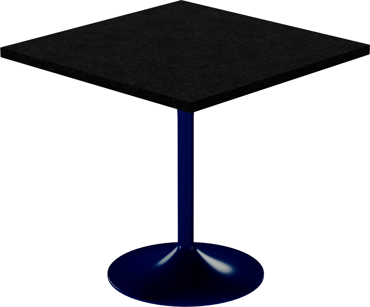 Alba Cafe Table – 80cm Square – Navy / Black Onyx Dapple