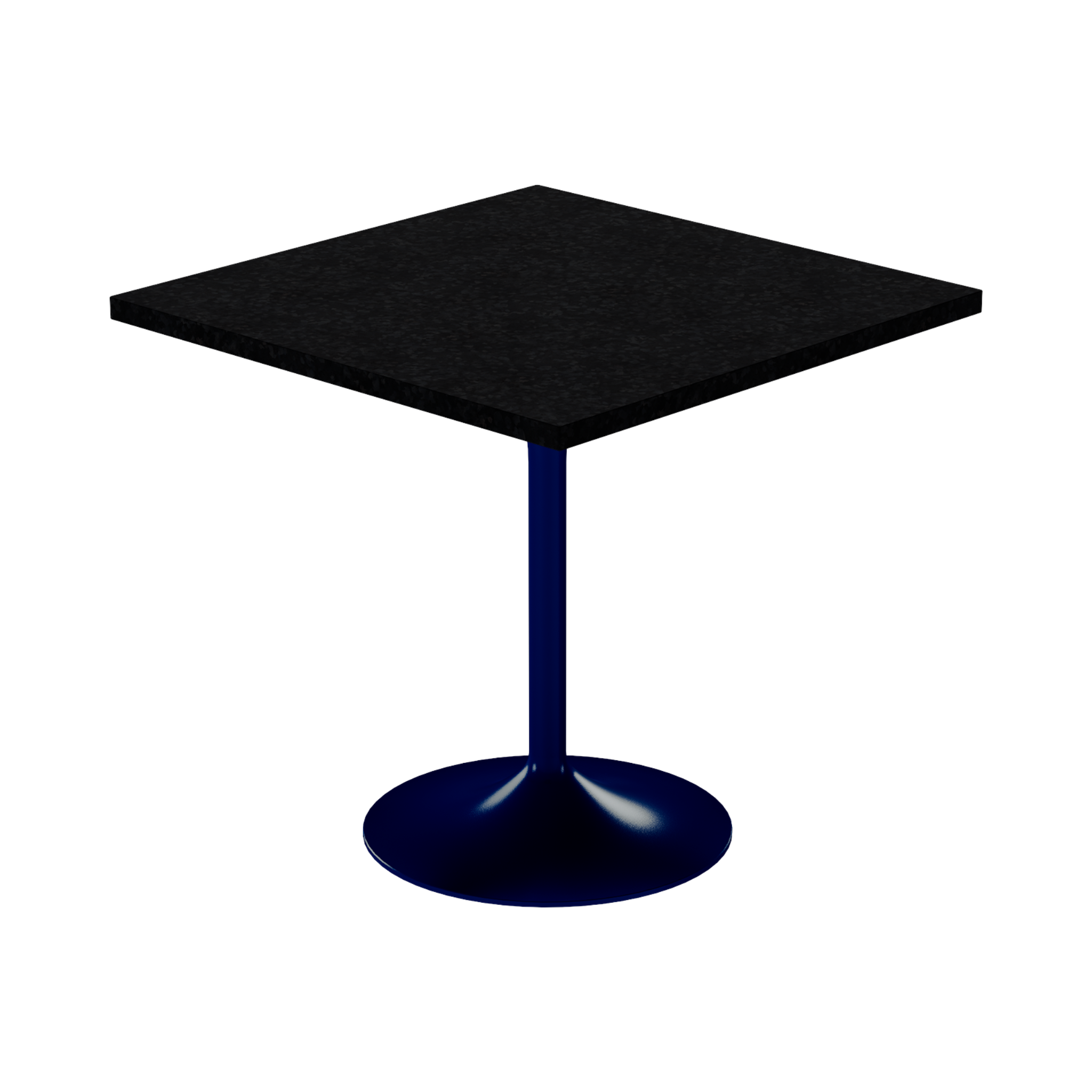 Alba Cafe Table – 80cm Square – Navy / Black Onyx Dapple