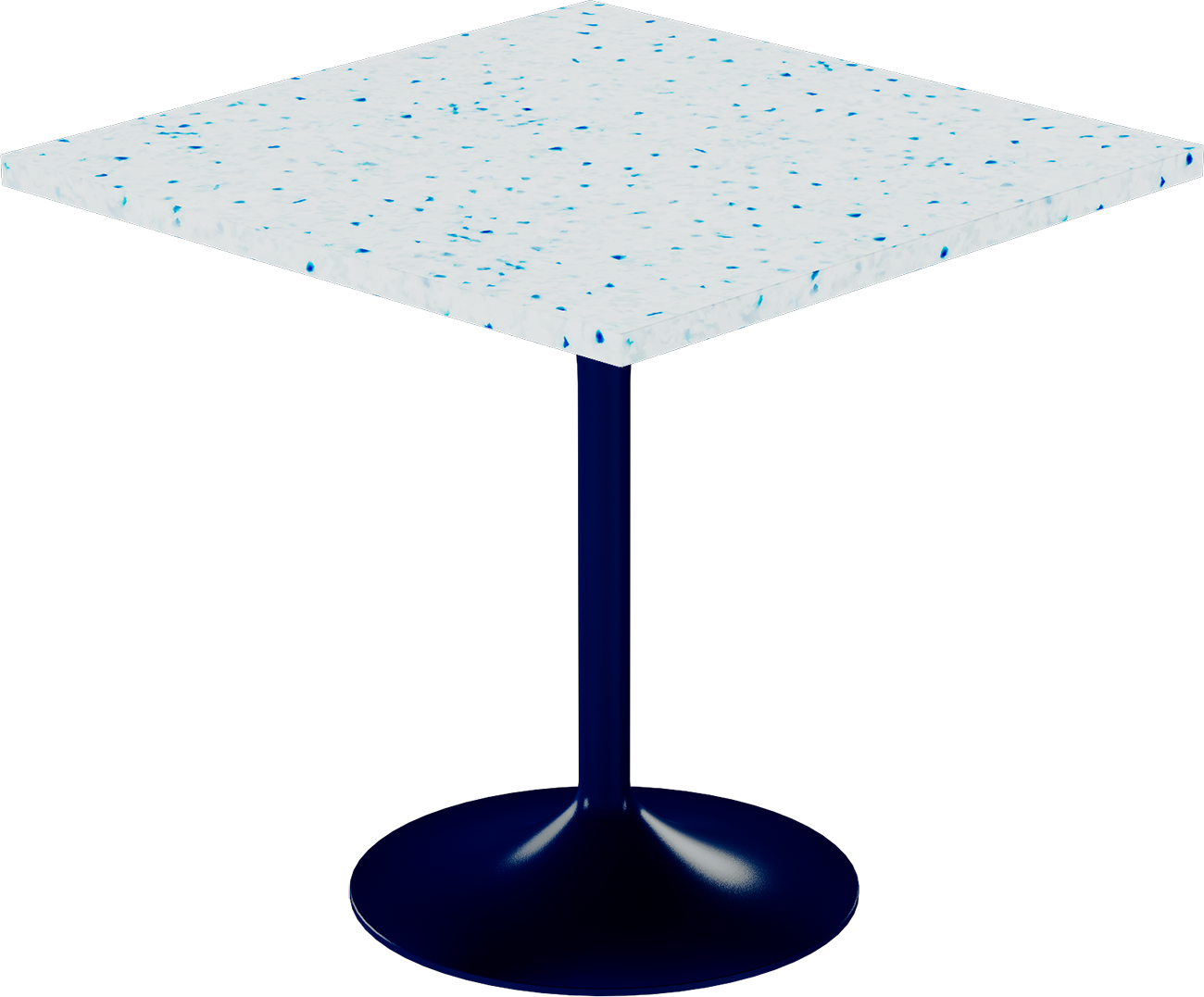 Alba Cafe Table – 80cm Square – Navy / Blue Dapple