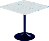 Alba Cafe Table – 80cm Square – Navy / Blue Dapple