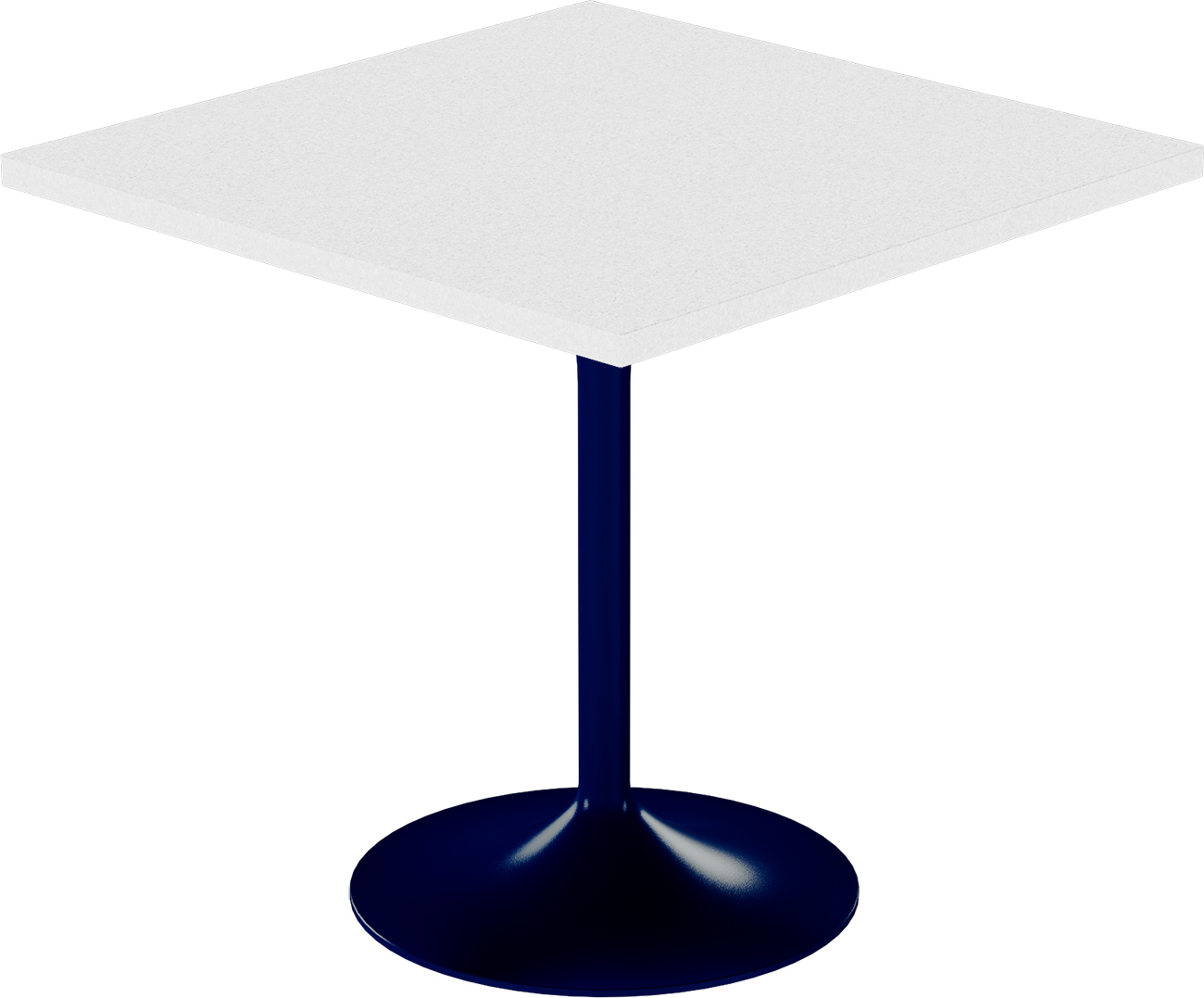 Alba Cafe Table – 80cm Square – Navy / White Chalk Dapple