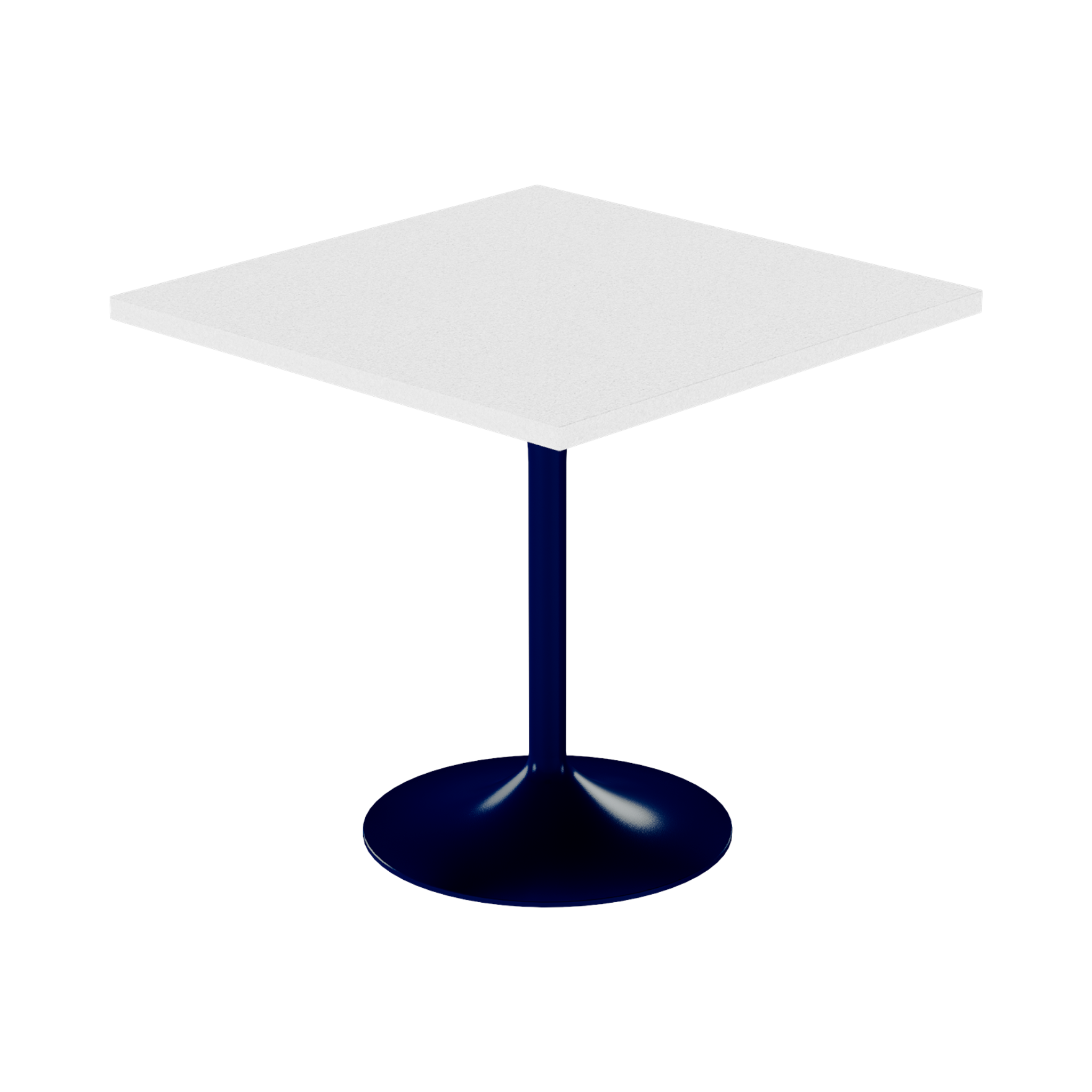 Alba Cafe Table – 80cm Square – Navy / White Chalk Dapple