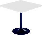 Alba Cafe Table – 80cm Square – Navy / White Chalk Dapple