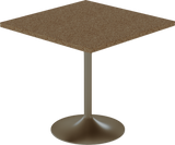 Alba Cafe Table – 80cm Square – Taupe / Grano Natural