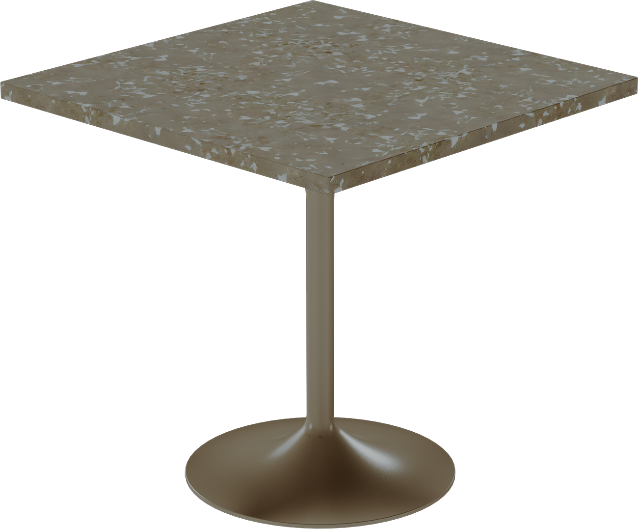 Alba Cafe Table – 80cm Square – Taupe / Taupe Dapple