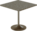 Alba Cafe Table – 80cm Square – Taupe / Taupe Dapple
