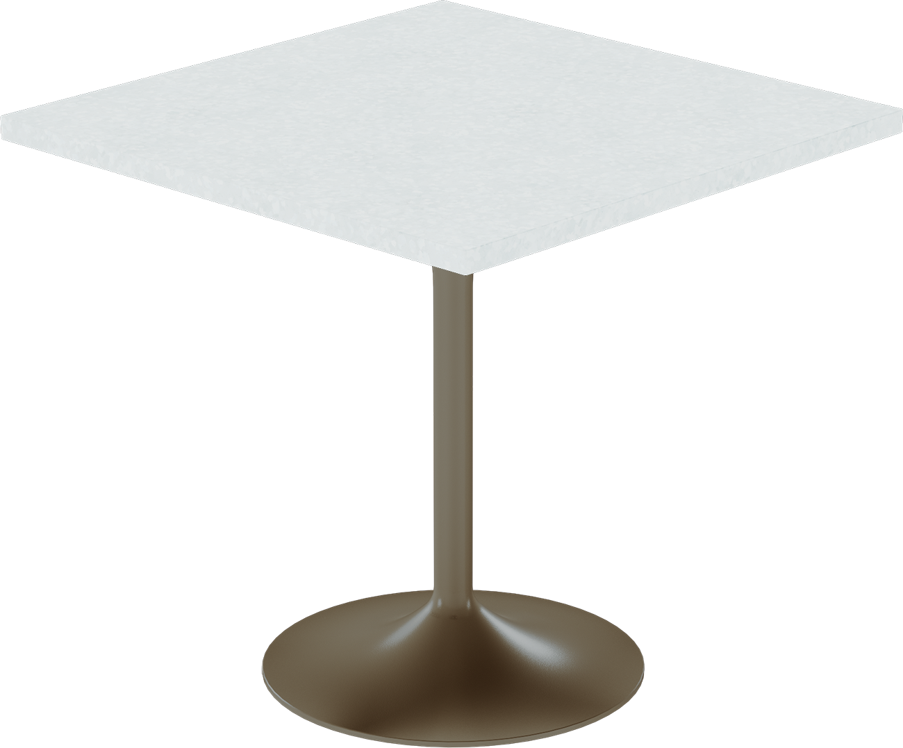 Alba Cafe Table – 80cm Square – Taupe / White Chalk Dapple