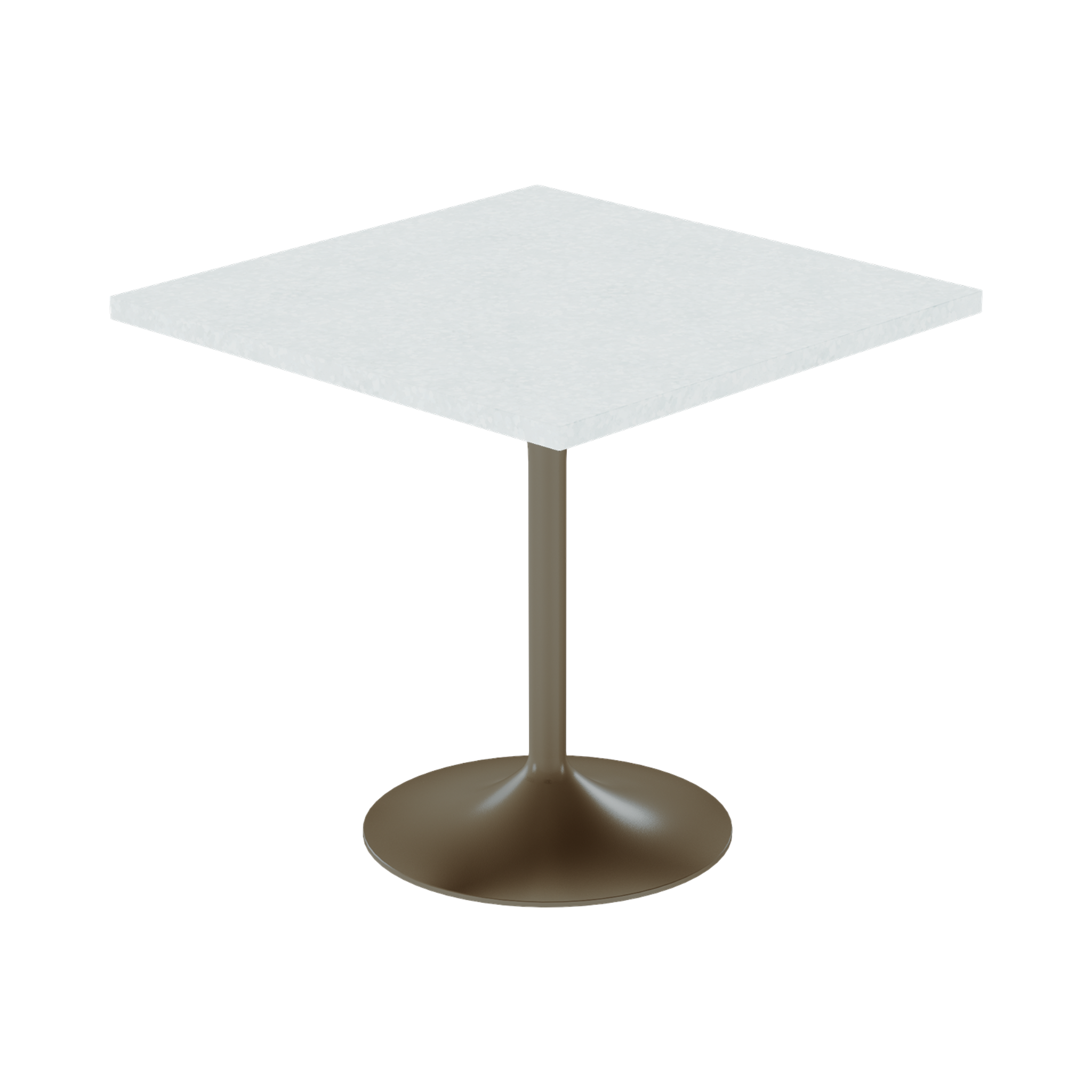 Alba Cafe Table – 80cm Square – Taupe / White Chalk Dapple