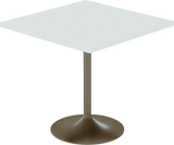 Alba Cafe Table – 80cm Square – Taupe / White Chalk Dapple