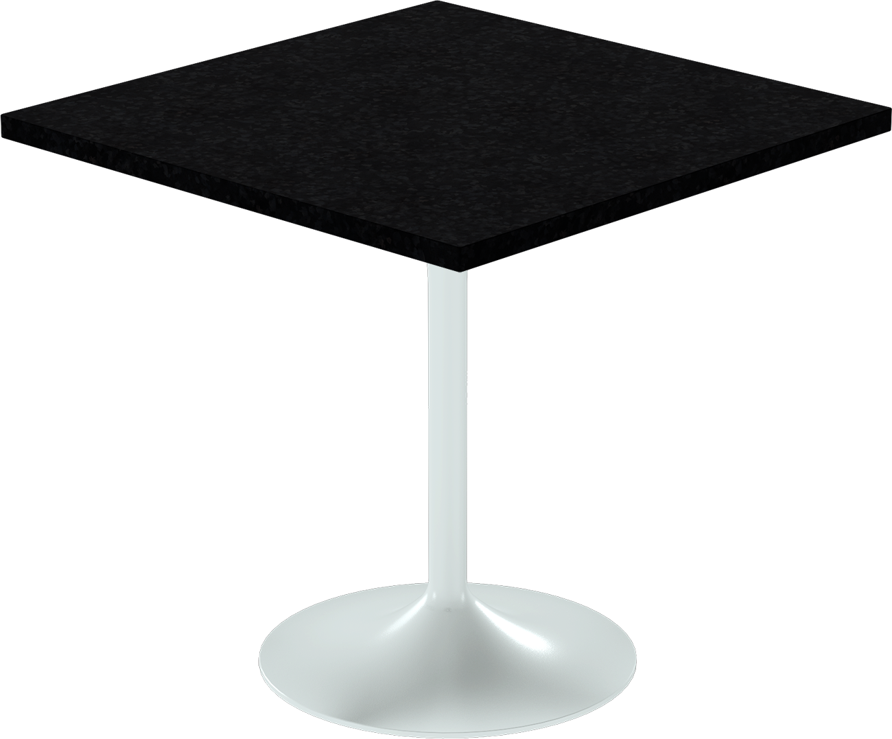Alba Cafe Table – 80cm Square – White / Black Onyx Dapple