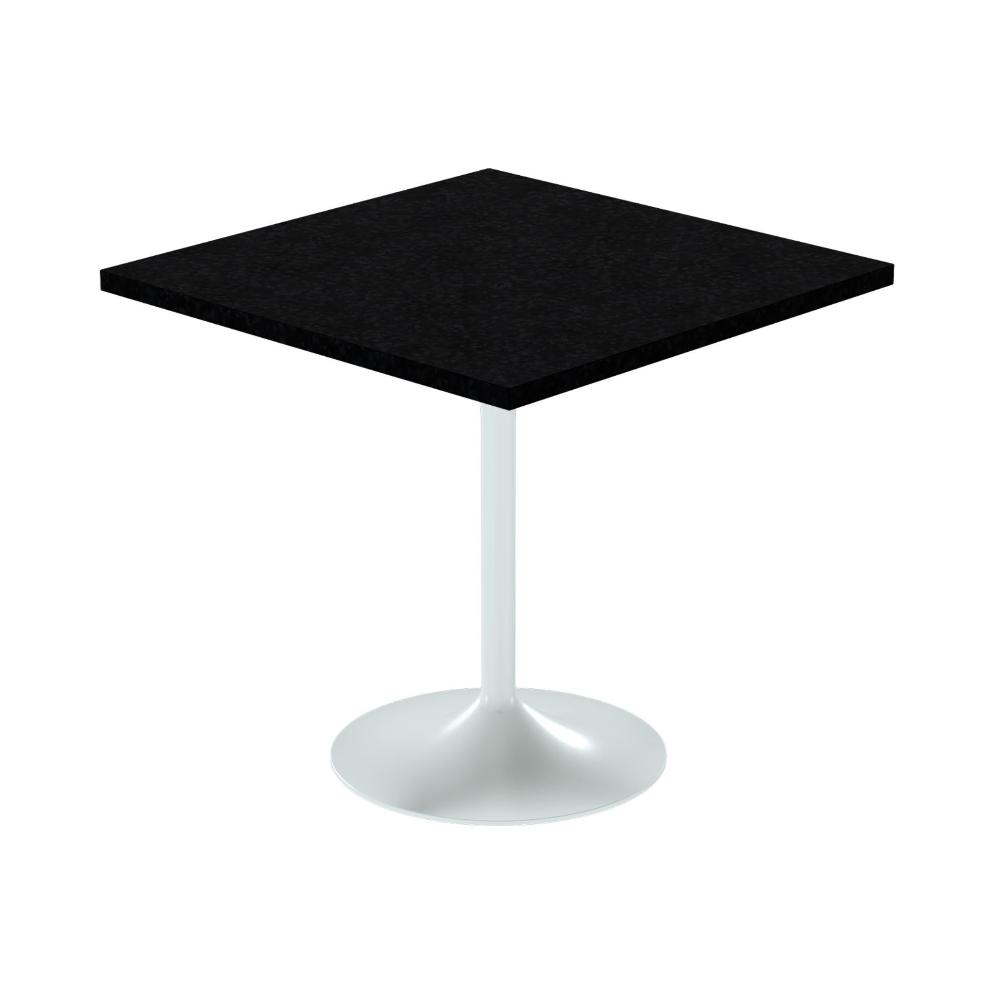 Alba Cafe Table – 80cm Square – White / Black Onyx Dapple
