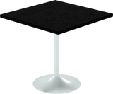 Alba Cafe Table – 80cm Square – White / Black Onyx Dapple