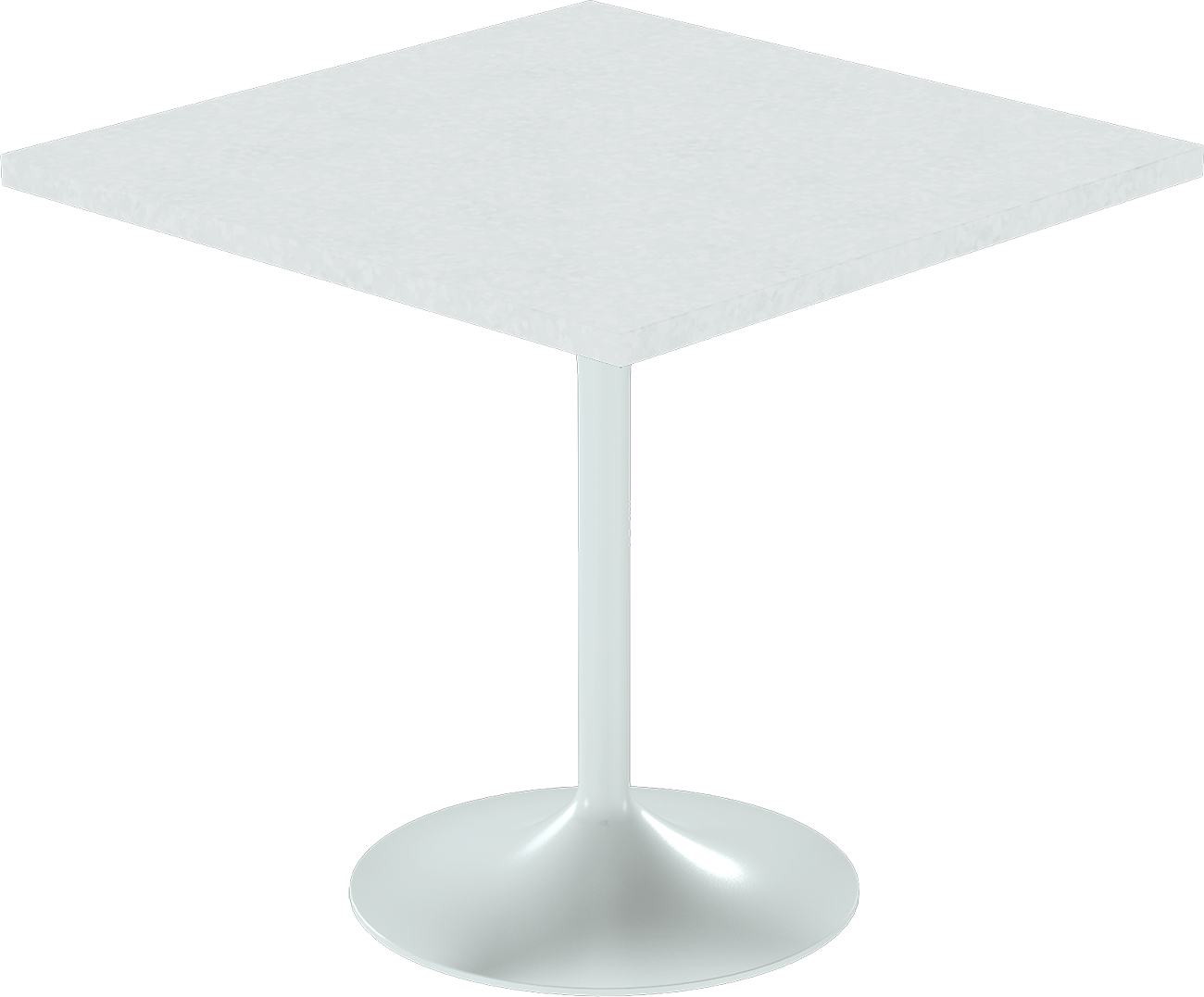 Alba Cafe Table – 80cm Square – White / White Chalk Dapple
