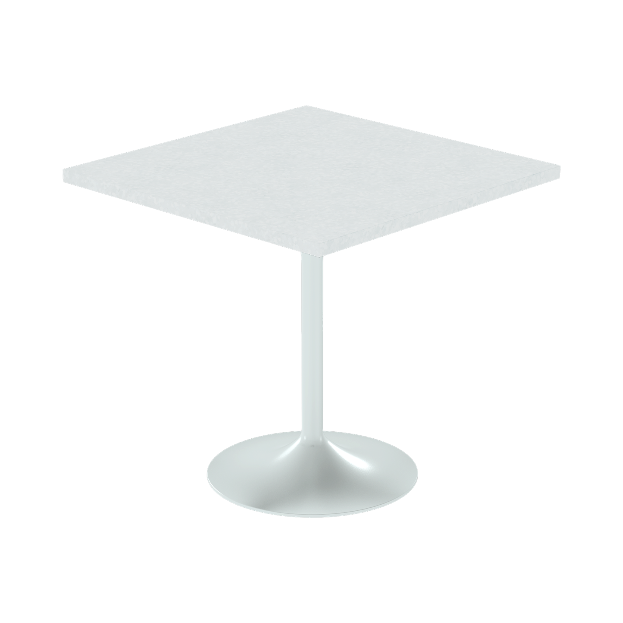 Alba Cafe Table – 80cm Square – White / White Chalk Dapple