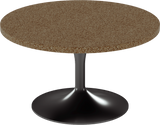 Alba Coffee Table – 80cm Round – Black / Grano Natural