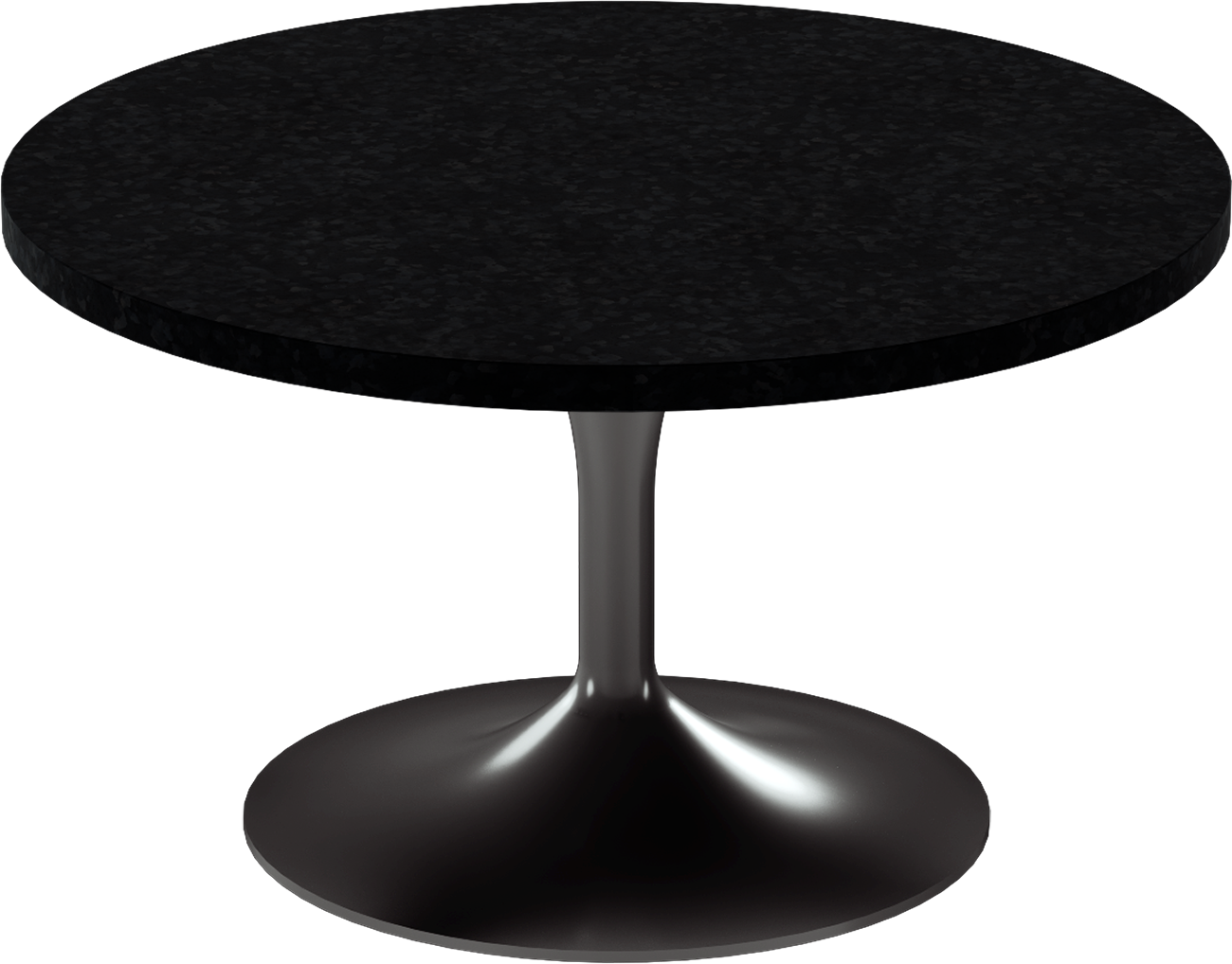Alba Coffee Table – 80cm Round – Black / Black Onyx Dapple