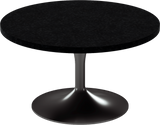 Alba Coffee Table – 80cm Round – Black / Black Onyx Dapple