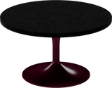 Alba Coffee Table – 80cm Round – Burgundy / Black Onyx Dapple