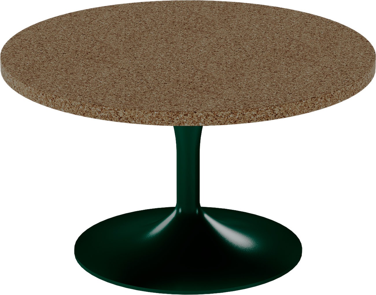 Alba Coffee Table – 80cm Round – Green / Grano Natural