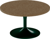 Alba Coffee Table – 80cm Round – Green / Grano Natural