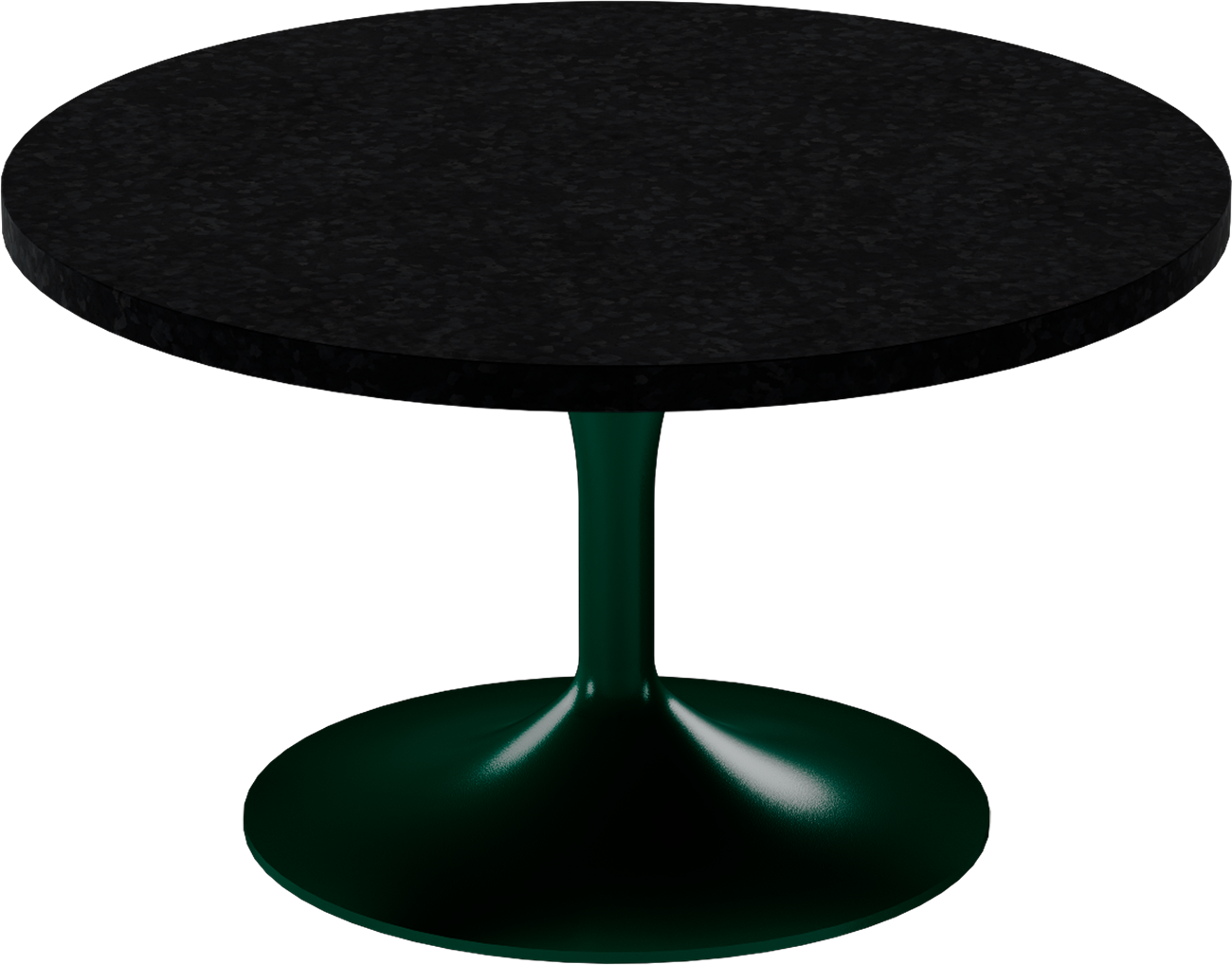 Alba Coffee Table – 80cm Round – Green / Black Onyx Dapple