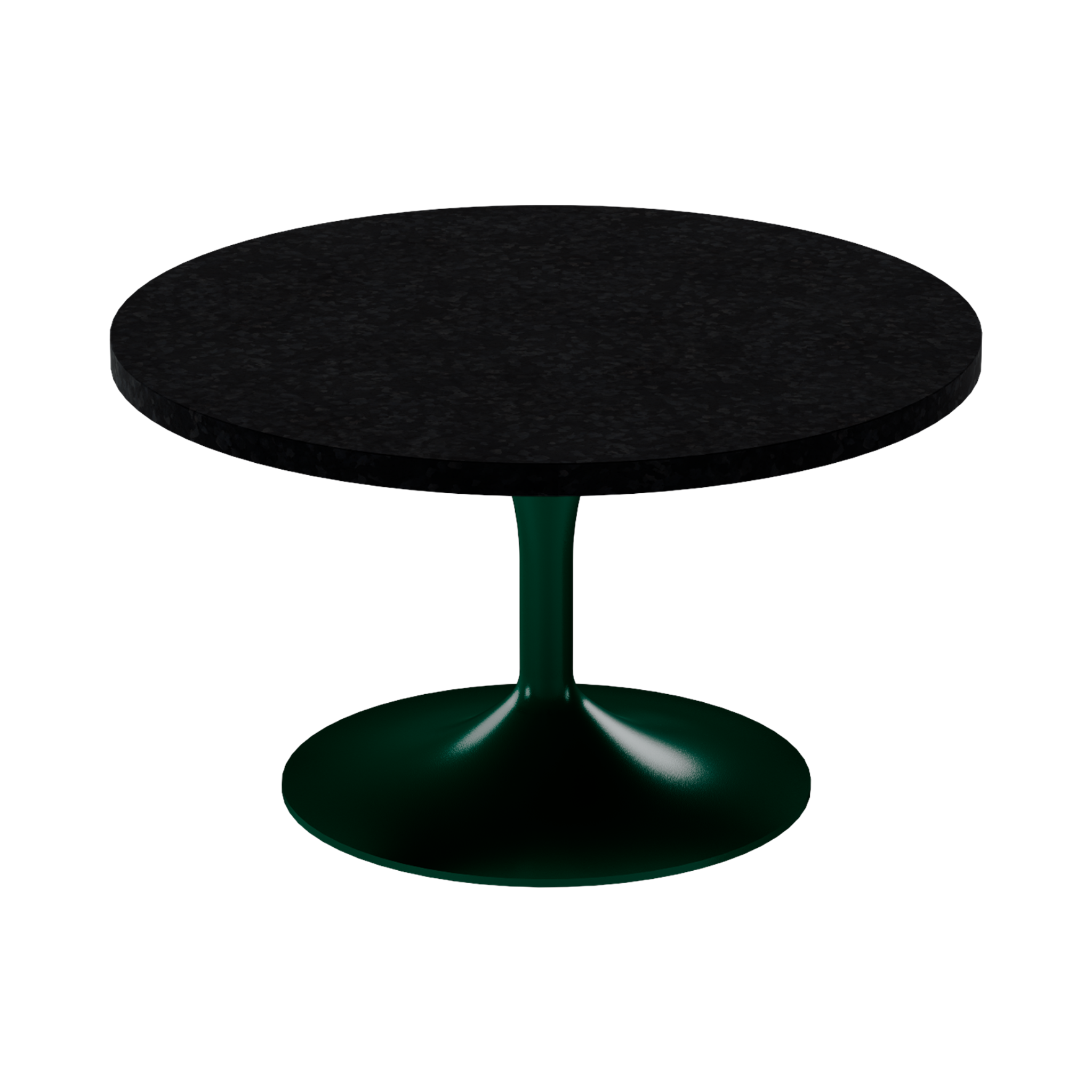 Alba Coffee Table – 80cm Round – Green / Black Onyx Dapple
