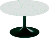 Alba Coffee Table – 80cm Round – Green / Green Dapple