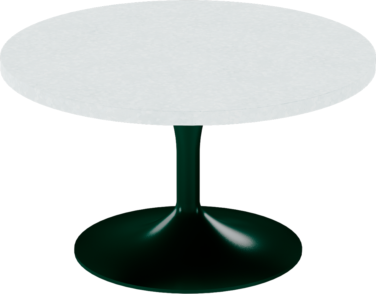 Alba Coffee Table – 80cm Round – Green / White Chalk Dapple