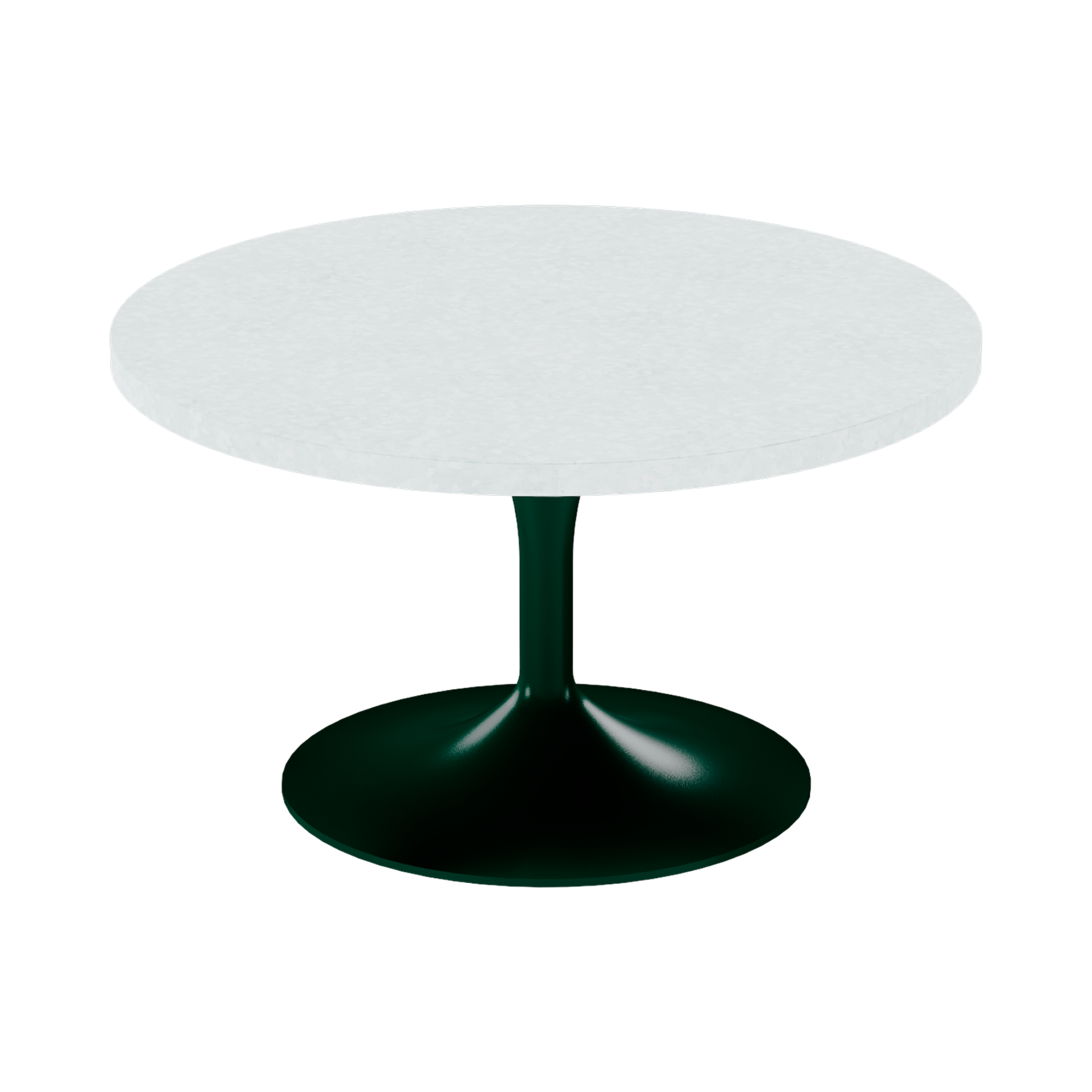 Alba Coffee Table – 80cm Round – Green / White Chalk Dapple