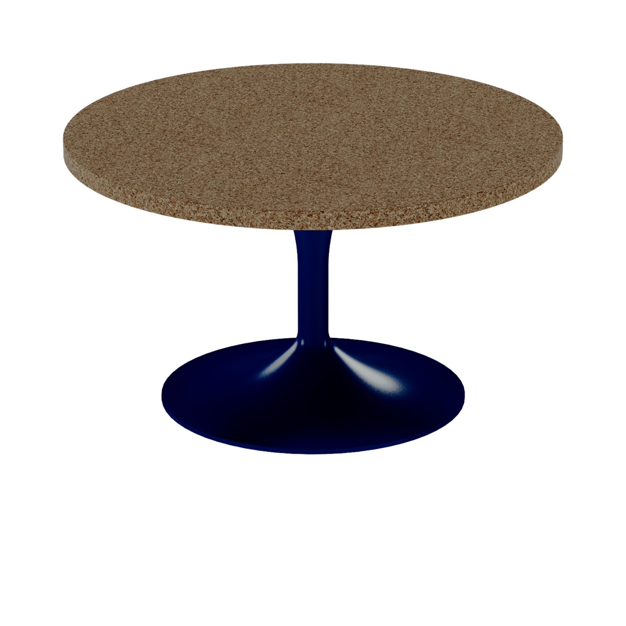 Alba Coffee Table – 80cm Round – Navy / Grano Natural