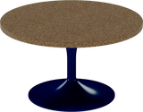 Alba Coffee Table – 80cm Round – Navy / Grano Natural