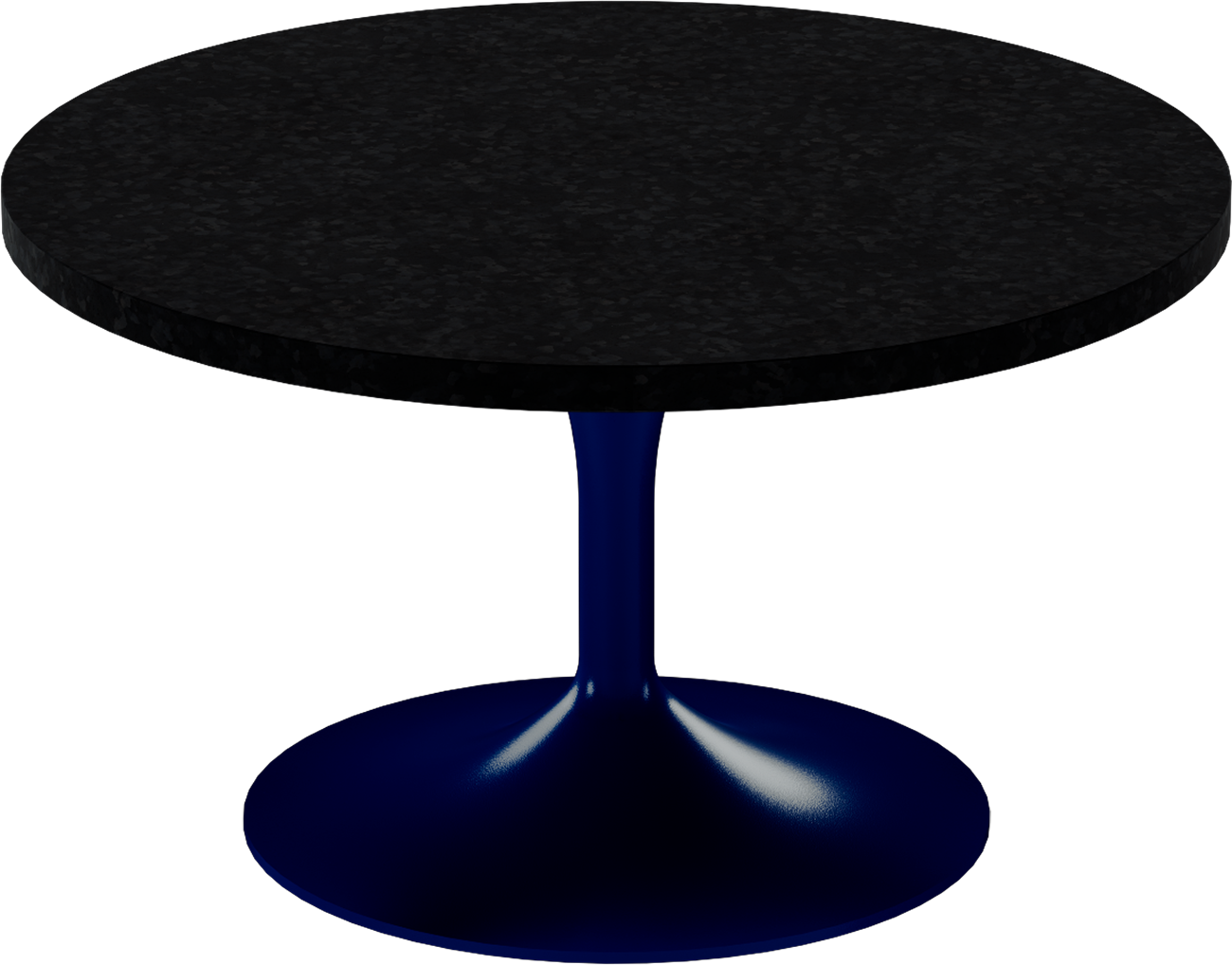 Alba Coffee Table – 80cm Round – Navy / Black Onyx Dapple