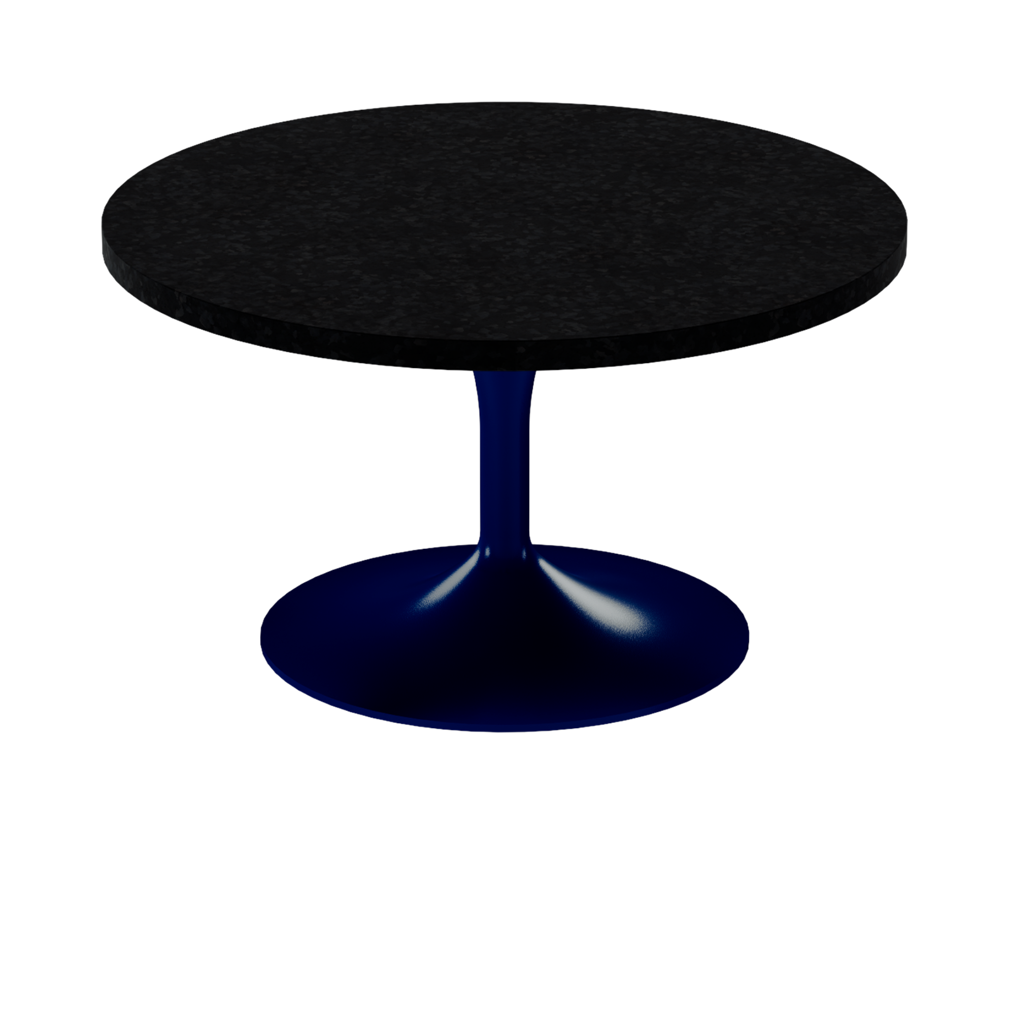 Alba Coffee Table – 80cm Round – Navy / Black Onyx Dapple